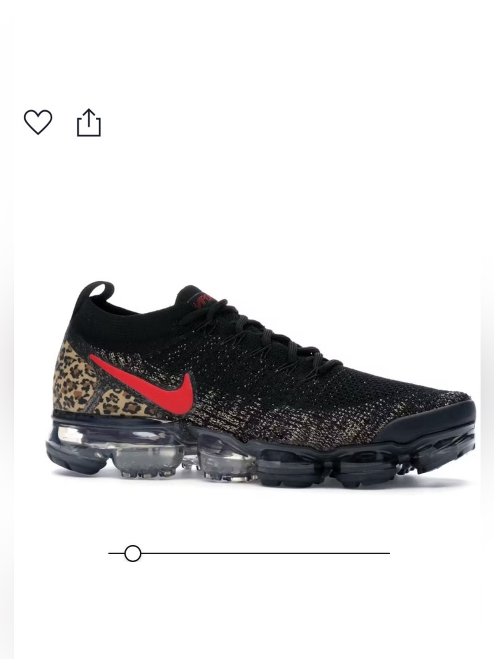 Nike Black and Metallic Gold VaporMax Flyknit Sneakers - missing insoles
